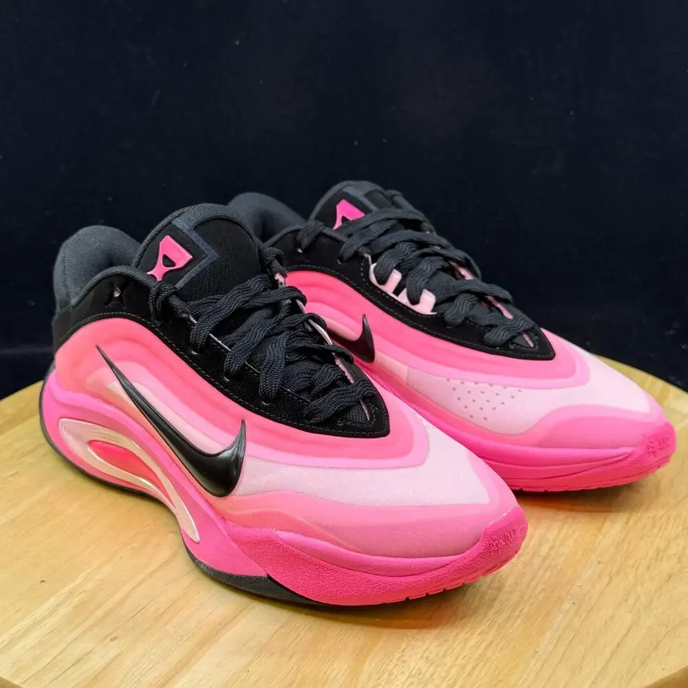 Size 7- Women's Nike A'One Black Hyper Pink  Basketball Shoes FZ8605-001